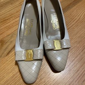 Ferragamo chunked heel pump
